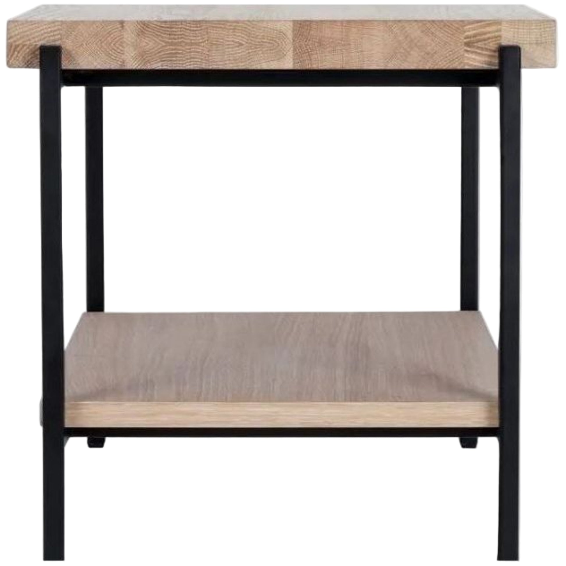 17" Two Tier Oak Side Table