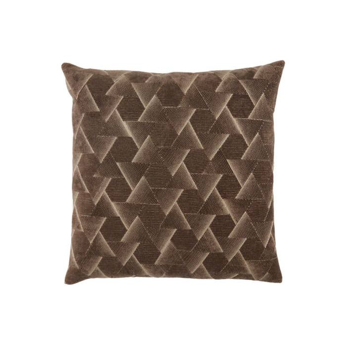 22" Brown Art Deco Pillow - Mix Home Mercantile