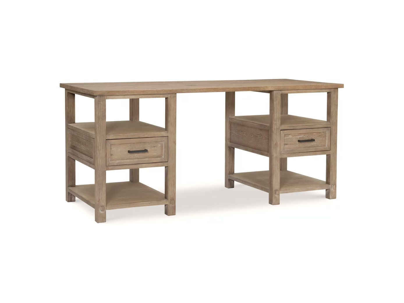66" Desk with Open Shelving