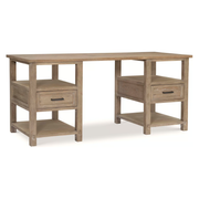 66" Desk with Open Shelving