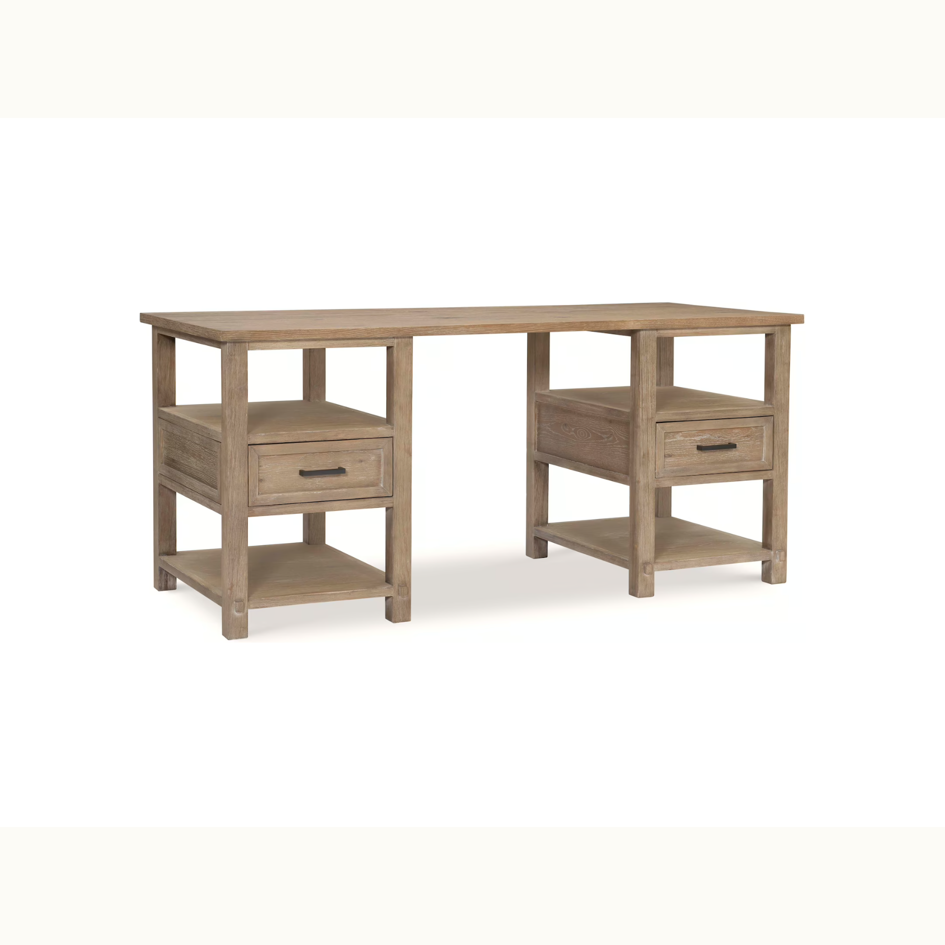 66" Desk with Open Shelving