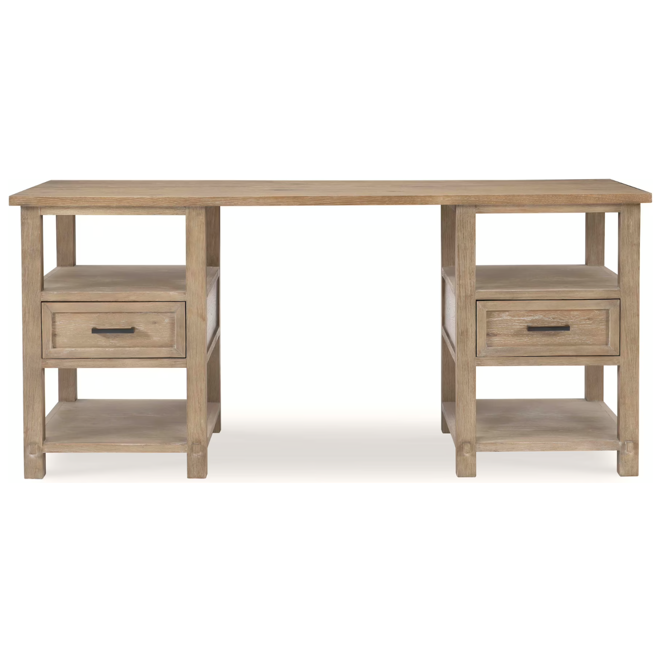 66" Desk with Open Shelving