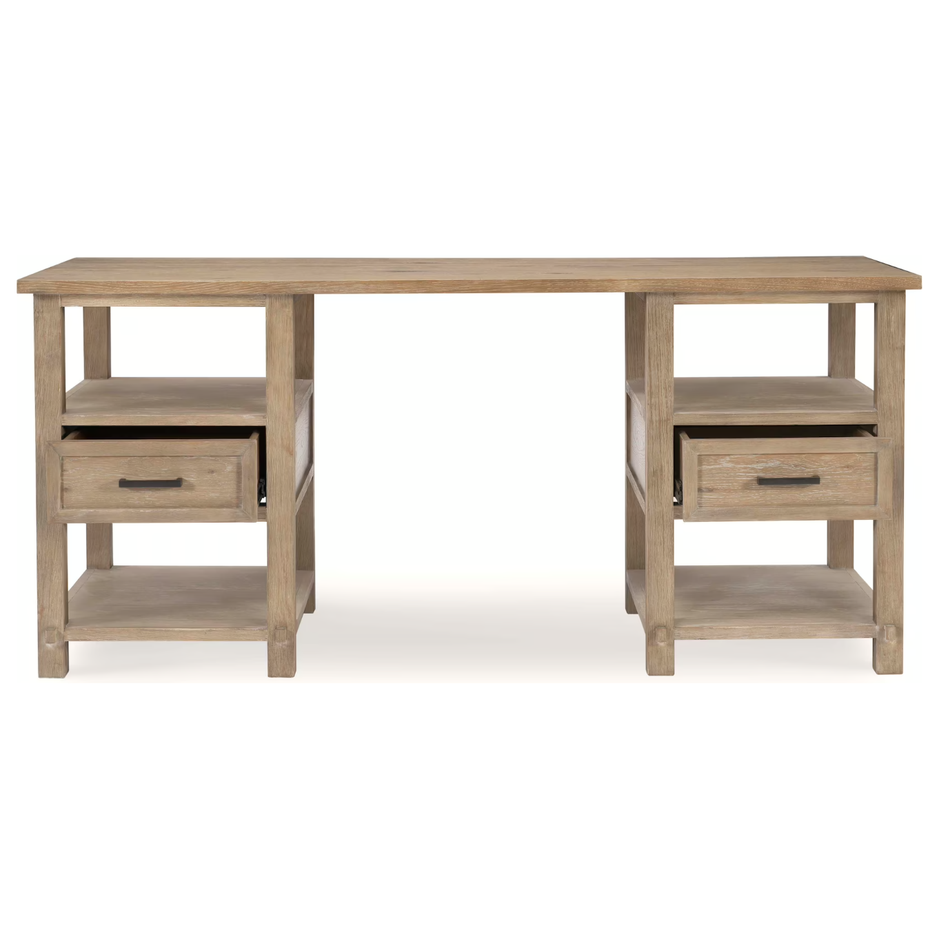 66" Desk with Open Shelving