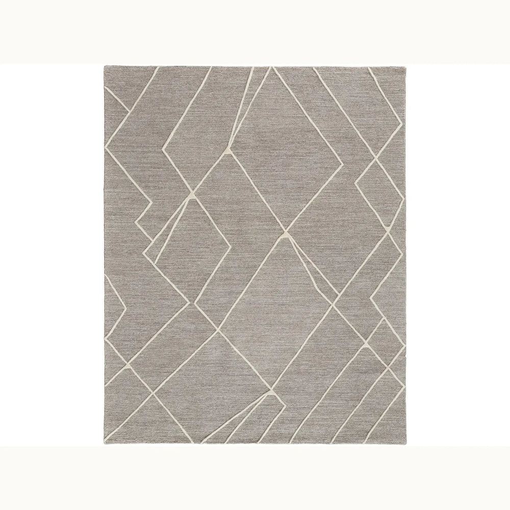 12'x15' Gray-Ivory Wool Rug - Mix Home Mercantile
