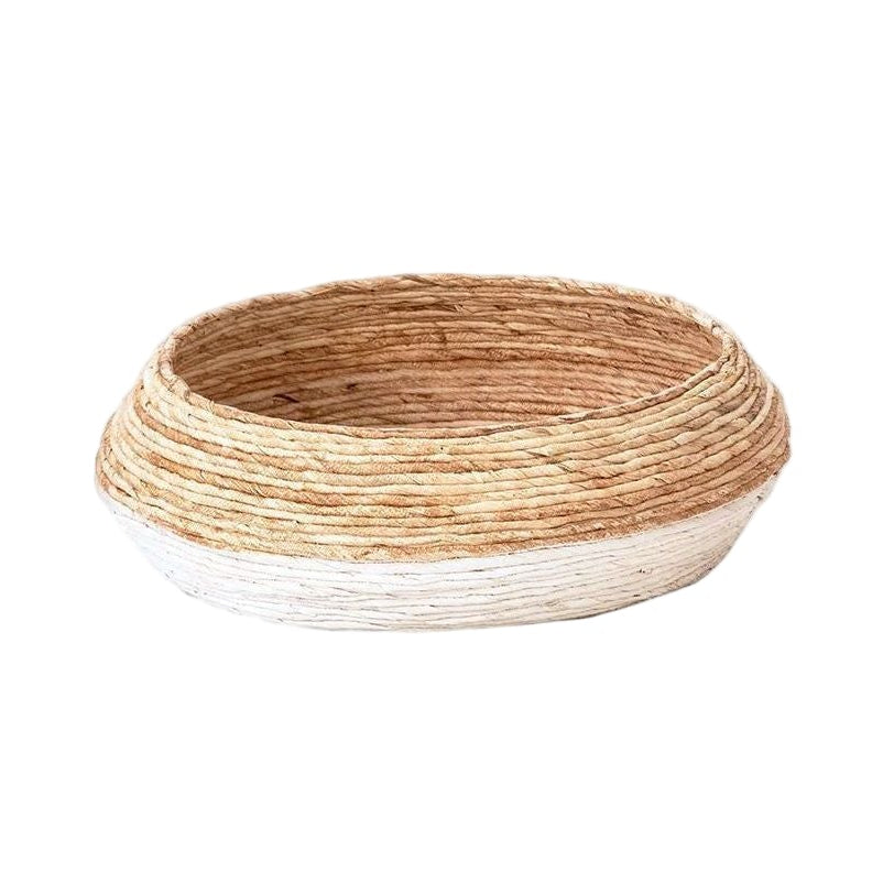 Set of 3 Two-Tone Woven Baskets - Mix Home Mercantile