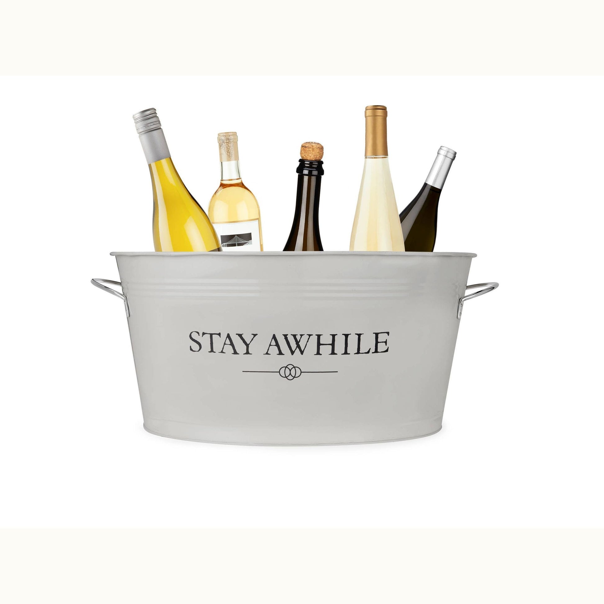 Stay Awhile Metal Drink Tub - Mix Home Mercantile