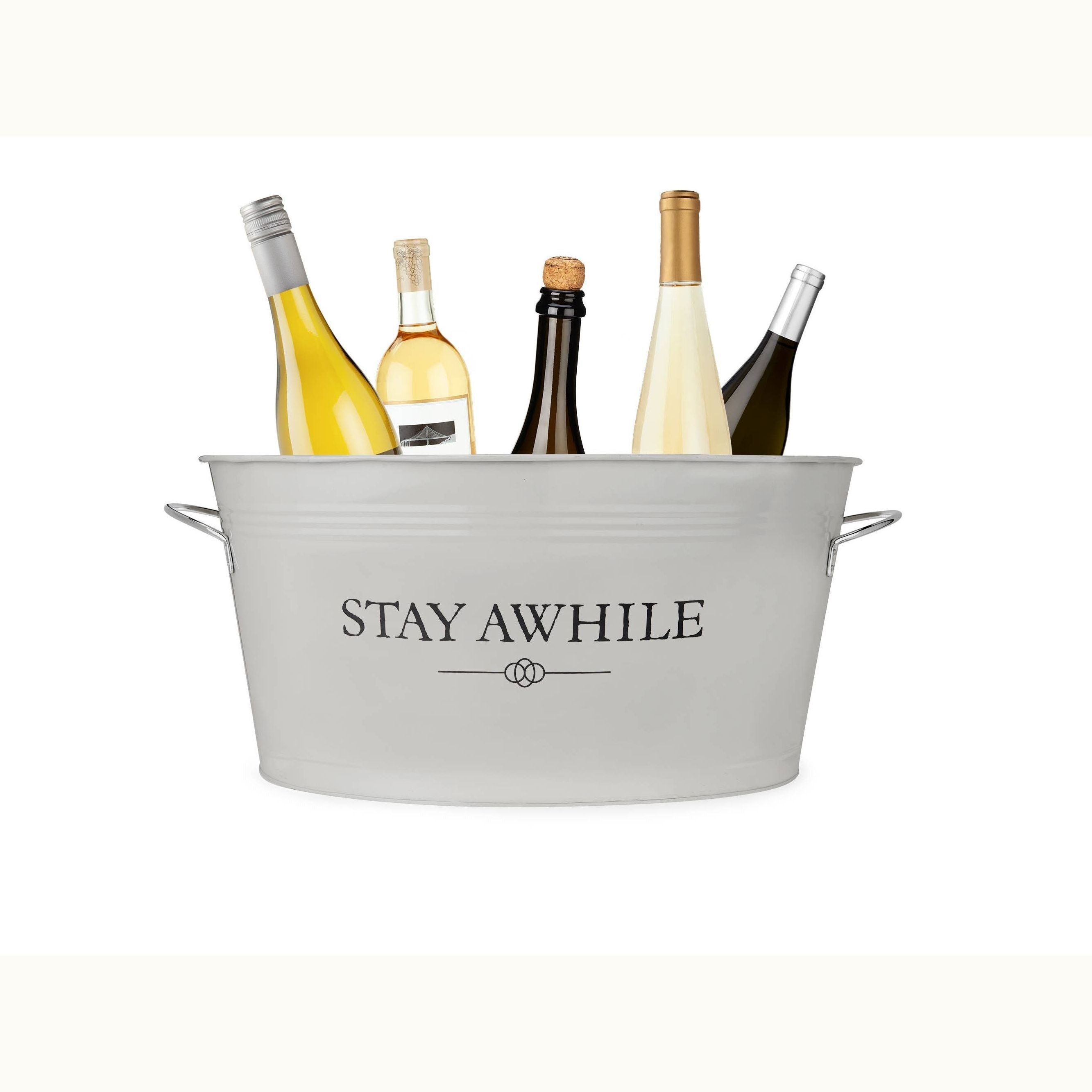 Stay Awhile Metal Drink Tub - Mix Home Mercantile