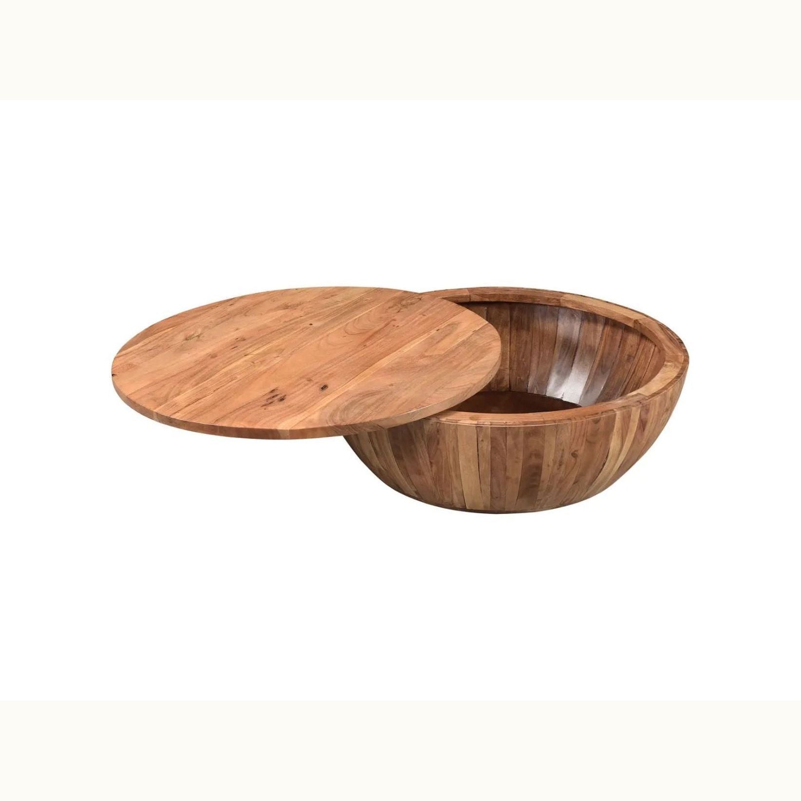 35.5" Round Storage Coffee Table