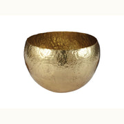 Large Hammered Brass Bowl in Gold - Mix Home Mercantile