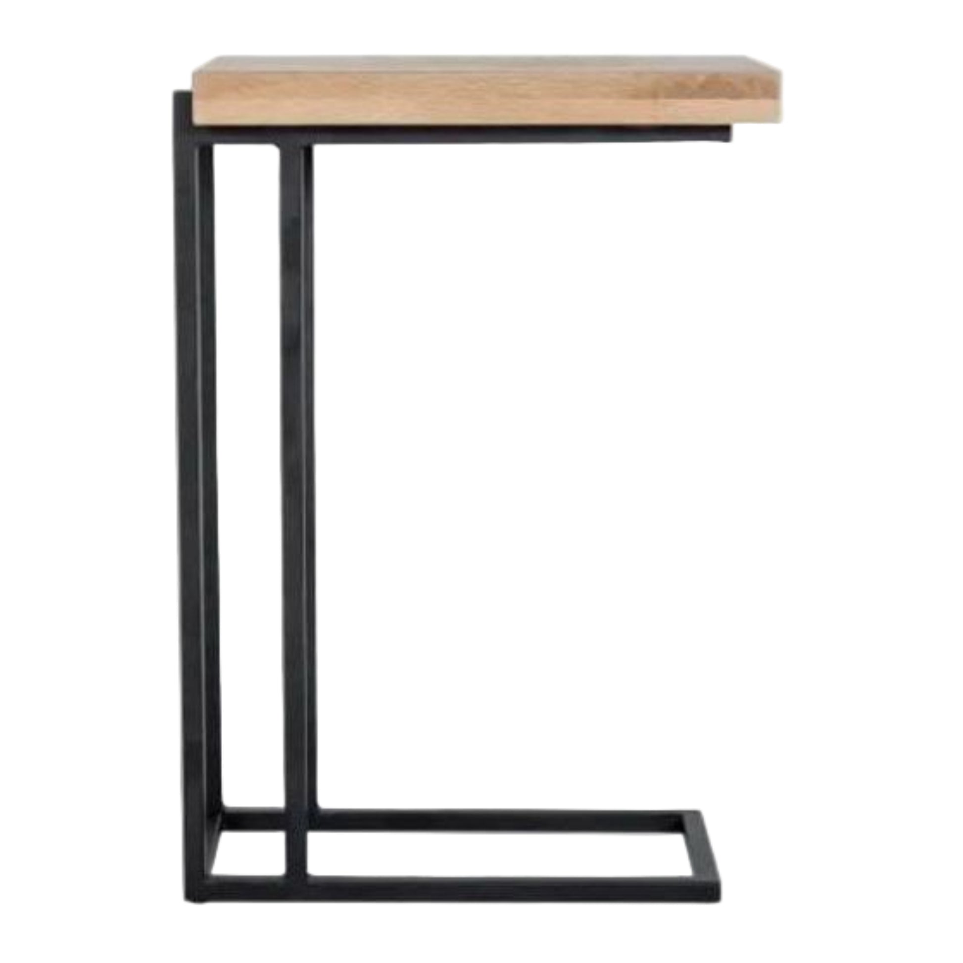 Oak & Metal Drink Table