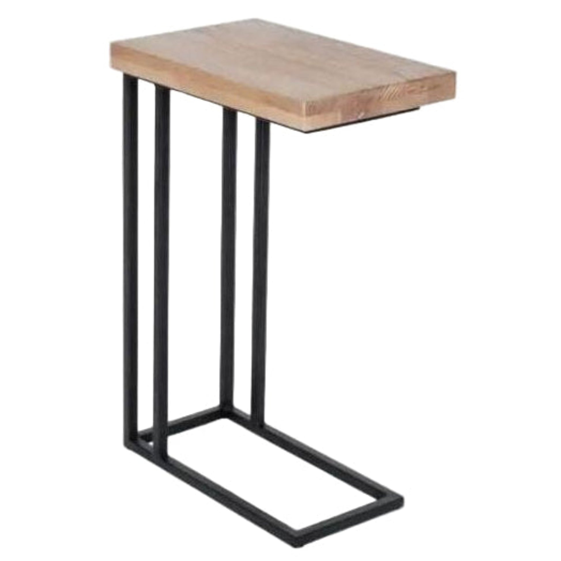 Oak & Metal Drink Table