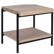 17" Two Tier Oak Side Table