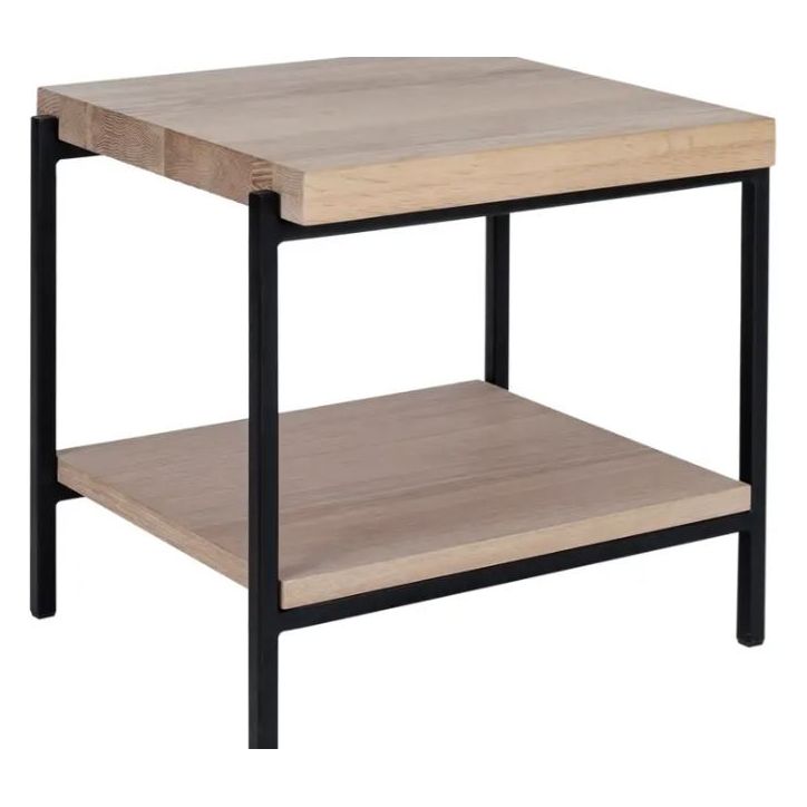 17" Two Tier Oak Side Table
