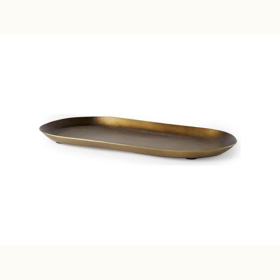 Antique Gold Candle Tray